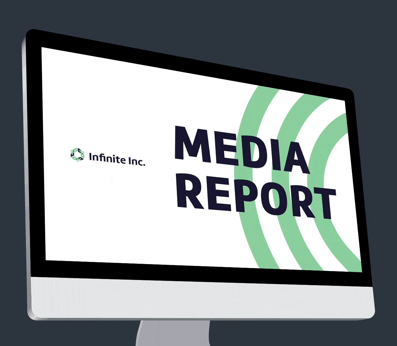 Custom PR/media measurement report on desktop computer