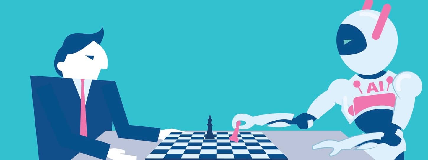 man with artificial intelligence