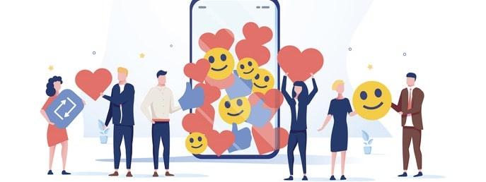 People Bringing Likes And Reactions