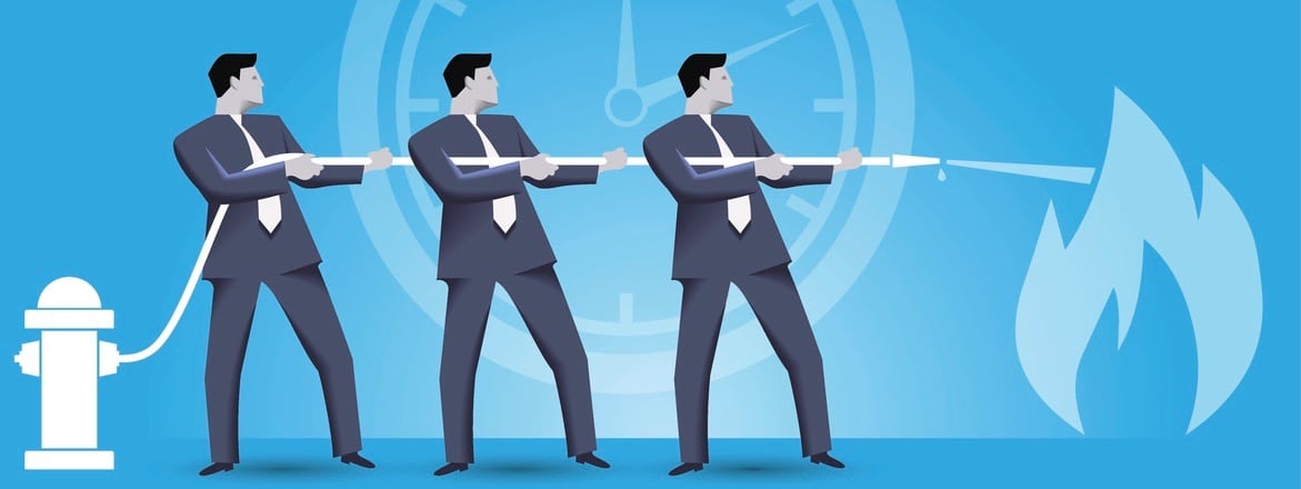 Team reaching fighting crisis together