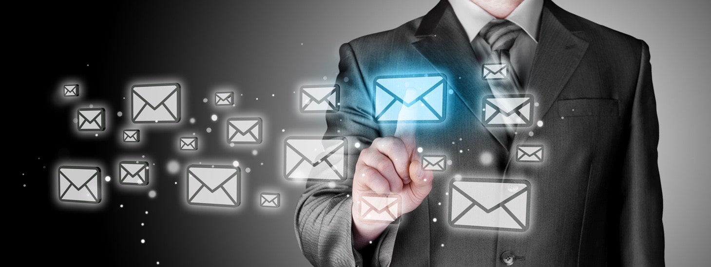 Businessman email concept