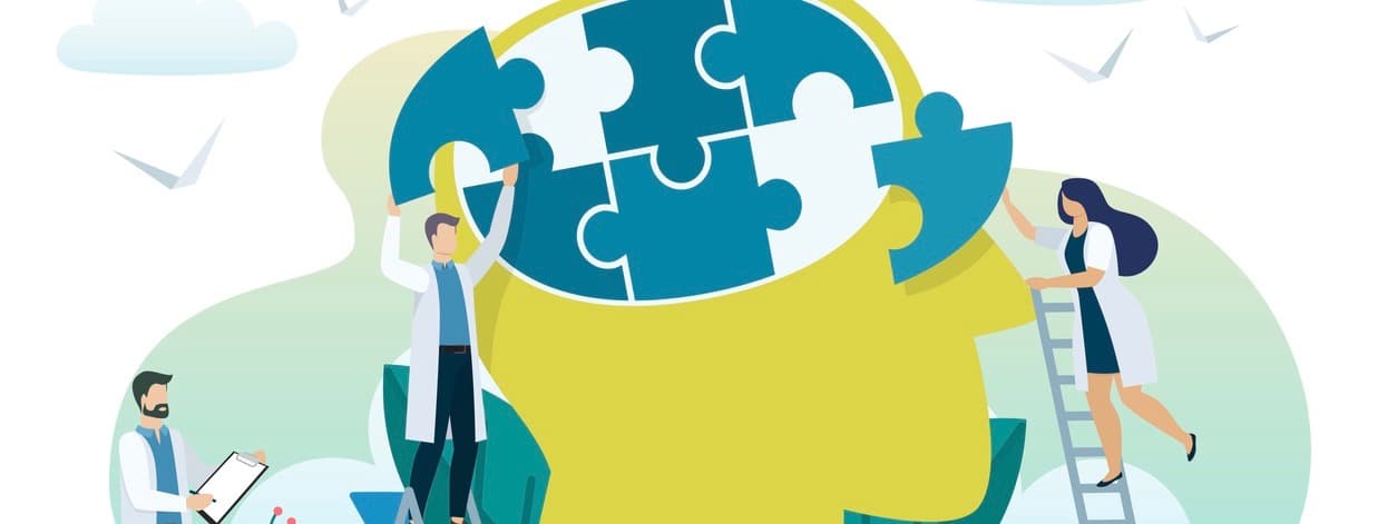 Mental health concept. Solving mental problems.