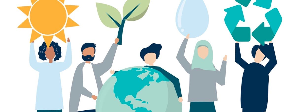 People with environmental sustainability concept