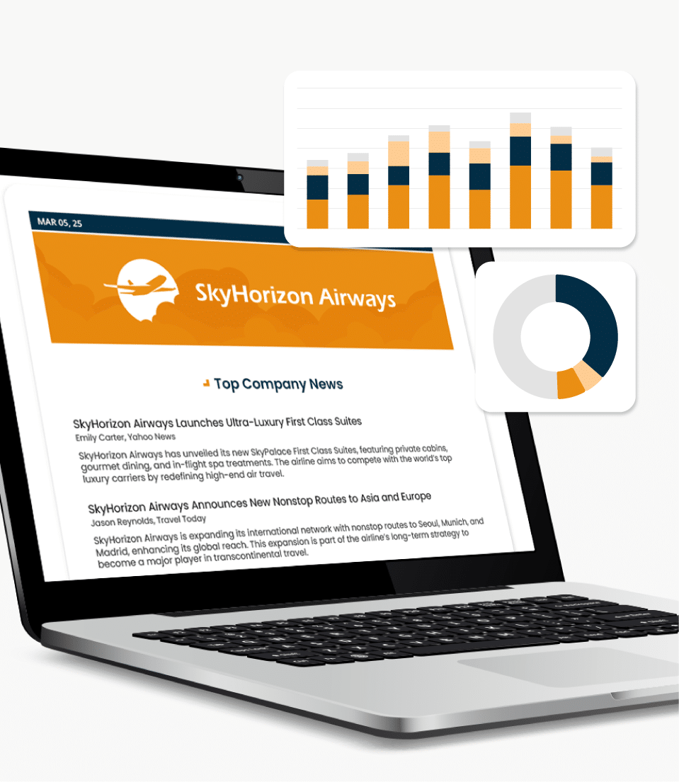 PR Reporting Charts and Media Briefing